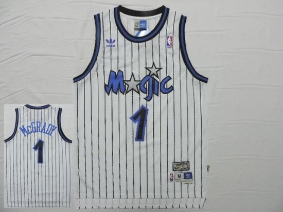 Orlando Magic #1 Tracy McGrady White Hardwood Classic Jersey