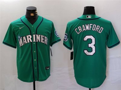 Seattle Mariners #3 J.P. Crawford Green Limited Jersey