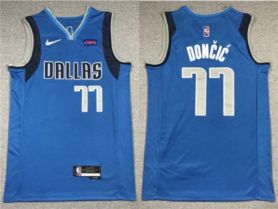 Youth Dallas Mavericks #77 Luka Doncic Blue Swingman Jersey