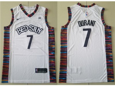 Brooklyn Nets #7 Kevin Durant 2020-21 White Biggie Swingman Jersey
