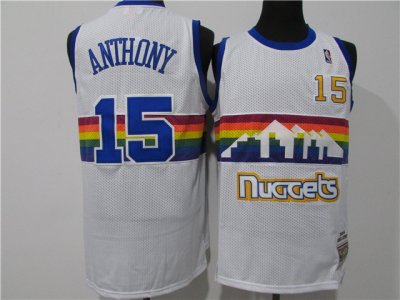 Denver Nuggets #15 Carmelo Anthony 2003-04 White Hardwood Classics Jersey