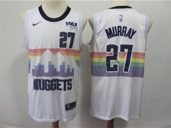 Denver Nuggets #27 Jamal Murray 2018/19 White City Edition Swingman Jersey