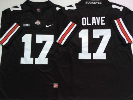 NCAA Ohio State Buckeyes #17 Chris Olave Black College Football Jersey