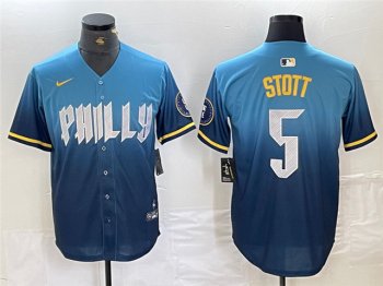 Philadelphia Phillies #5 Bryson Stott Blue 2024 City Connect Limited Jersey