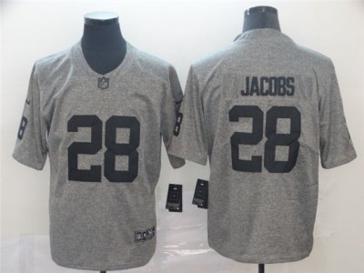 Las Vegas Raiders #28 Josh Jacobs Gray Gridiron Gray Vapor Limited Jersey
