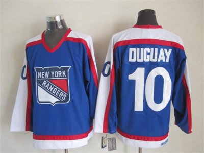New York Rangers #10 Ron Duguay 1977 CCM Throwback Blue Jersey