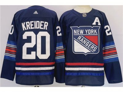 New York Rangers #20 Chris Kreider Navy Alternate Jersey