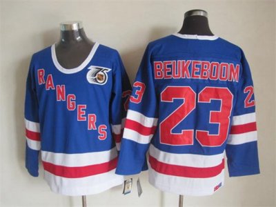 New York Rangers #23 Jeff Beukeboom CCM 75th Blue Jersey