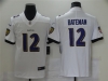 Baltimore Ravens #12 Rashod Bateman White Vapor Limited Jersey