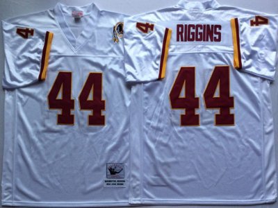 Washington Redskins #44 John Riggins Throwback White Jersey