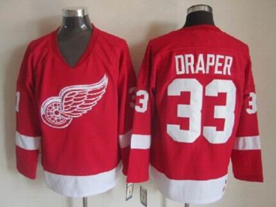 Detroit Red Wings #33 Kris Draper 2002 CCM Vintage Red Jersey