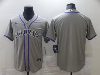 Colorado Rockies Blank Gray Cool Base Jersey