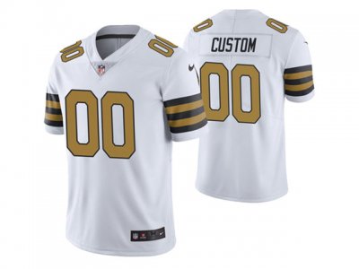 New Orleans Saints #00 White Color Rush Limited Custom Jersey