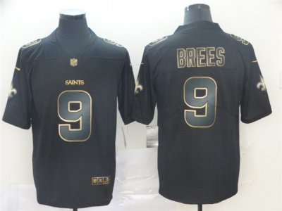 New Orleans Saints #9 Drew Brees Black Gold Vapor Untouchable Limited Jersey