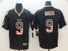 New Orleans Saints #9 Drew Brees Black USA Flag Fashion Limited Jersey