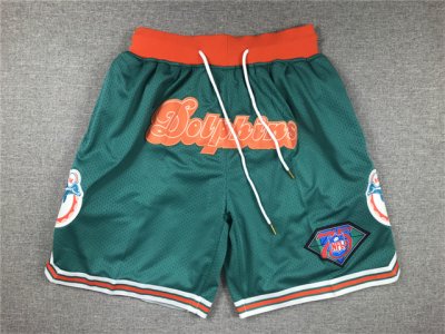 Miami Dolphins Just Don Dolphins Teal 75th Football Shorts