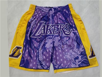 Los Angeles Lakers Year Of the Dragon Purple Basketball Shorts