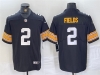 Pittsburgh Steelers #2 Justin Fields Alternate Black Vapor Limited Jersey