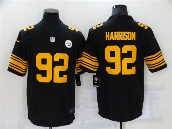 Pittsburgh Steelers #92 James Harrison Black Color Rush Limited Jersey