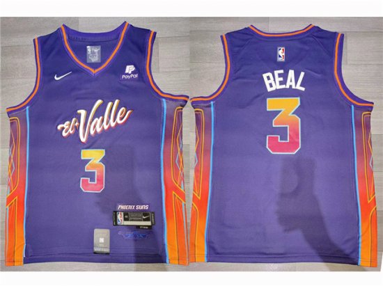 Phoenix Suns #3 Bradley Beal 2023-24 Purple City Edition Swingman Jersey