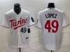 Minnesota Twins #49 Pablo López Home White Limited Jersey