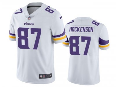 Minnesota Vikings #87 T.J. Hockenson White Vapor Limited Jersey