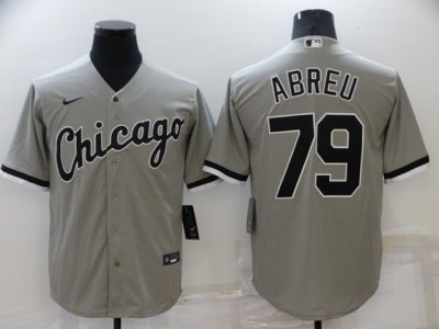 Chicago White Sox #79 Jose Abreu Gray Cool Base Jersey