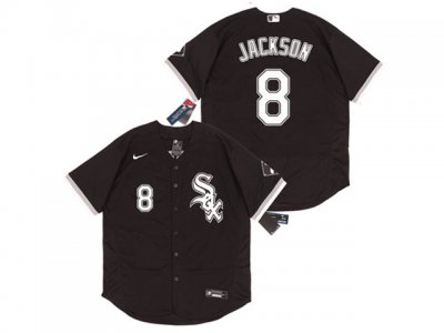 Chicago White Sox #8 Bo Jackson Black Flex Base Jersey