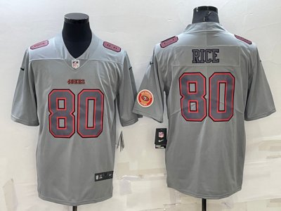 San Francisco 49ers #80 Jerry Rice Gray Atmosphere Fashion Vapor Limited Jersey