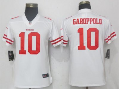 Women's San Francisco 49ers #10 Jimmy Garoppolo White Vapor Limited Jersey