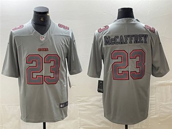 San Francisco 49ers #23 Christian McCaffrey Gray Atmosphere Fashion Limited Jersey