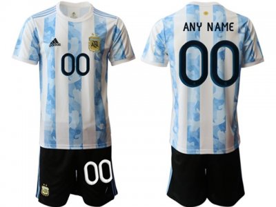 National Argentina Custom #00 Home Blue/White 2020/21 Soccer Jersey