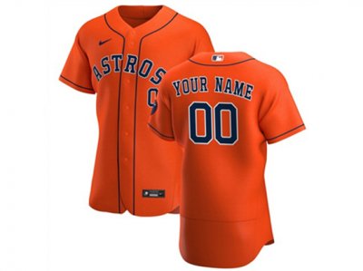 Houston Astros Custom #00 Orange Flex Base Jersey