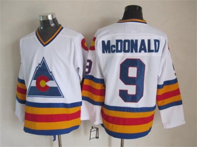 Colorado Avalanche #9 Lanny McDonald 1980 CCM Vintage White Jersey