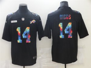 Buffalo Bills #14 Stefon Diggs Black Rainbow Vapor Limited Jersey