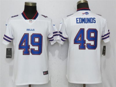 Women's Buffalo Bills #49 Tremaine Edmunds White Vapor Limited Jersey