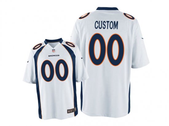 Denver Broncos #00 White Vapor Limited Custom Jersey