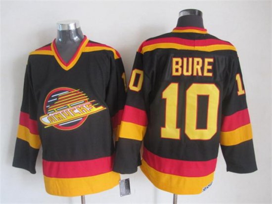 Vancouver Canucks #10 Pavel Bure 1989 CCM Vintage Black Jersey