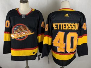 Vancouver Canucks #40 Elias Pettersson Black Jersey