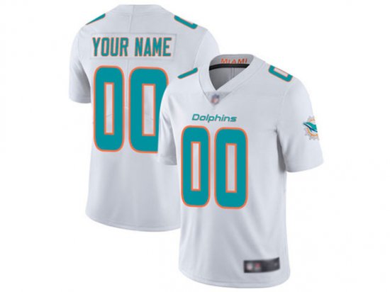 Miami Dolphins #00 White Vapor Limited Custom Jersey