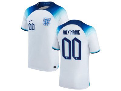 National England #00 Home White 2022/23 Soccer Custom Jersey