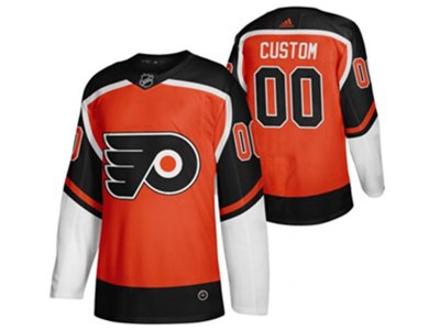 Philadelphia Flyers #00 Orange 2021 Reverse Retro Custom Jersey