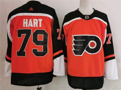 Philadelphia Flyers #79 Carter Hart Orange 2021 Reverse Retro Jersey