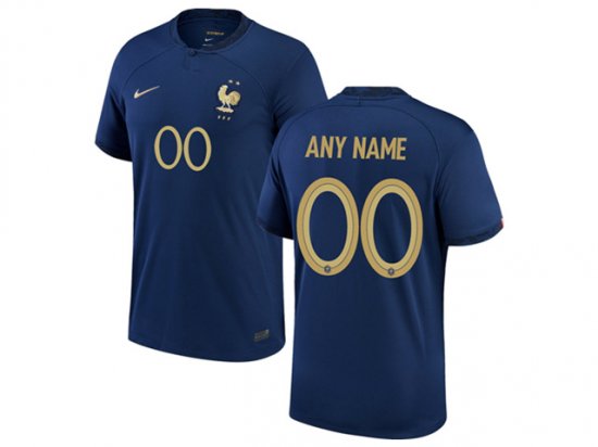 National France #00 Home Blue 2022/23 Soccer Custom Jersey