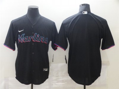 Miami Marlins Blank Black Cool Base Team Jersey