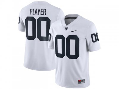 NCAA Penn State Nittany Lions #00 White College Football Custom Jersey
