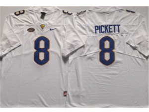 NCAA Pittsburgh Panthers #8 Kenny Pickett White College Football Jersey