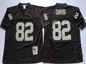 Los Angeles Raiders #82 Al Davis Throwback Black Jersey