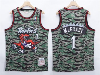 Toronto Raptors #1 Tracy McGrady 1996-97 Camo Hardwood Classics Jersey