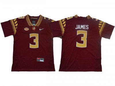 Youth NCAA Florida State Seminoles #3 Derwin James Red College Football Jersey